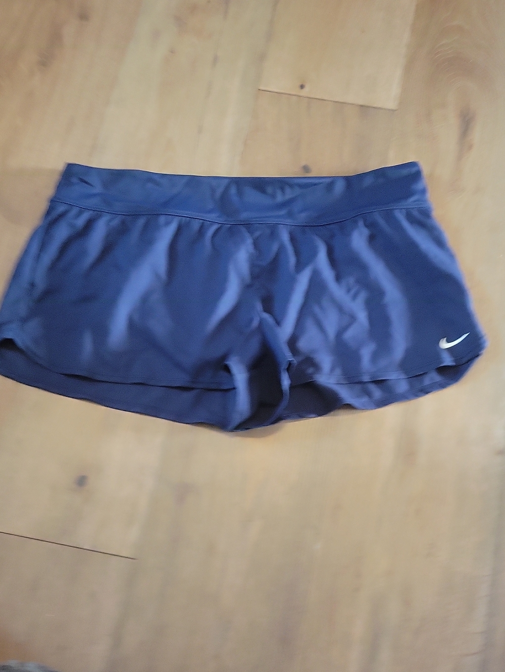 Nike Women's Dark Blue Athletic Shorts with Swoosh Size Xl